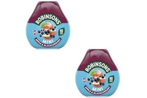 Robinsons Mini Apple & Blackcurrant 2-Pack (66ml Each) – Highly Concentrated Low-Calorie Soft Drink | Sugar-Free & Portable Squash | Packed by Black Nore Gifts