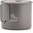 TOAKS Titanium Camping Pot Cup(375ml, 450ml, 550ml, 650ml, 750ml, 800ml, 900ml) (550ml[POT-550-L])