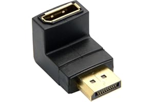 CHENYANG CY Down Angled 90 Degree DisplayPort Male to Female Extension Adapter