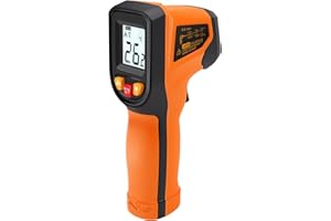VBESTLIFE Pistolet do Termometru na podczerwień, -50~600 ℃ (-58~1112 ℉) Bezdotykowy Ręczny Cyfrowy Pistolet do Pomiaru Temperatury na podczerwień do Gotowania żywności Cyfrowy