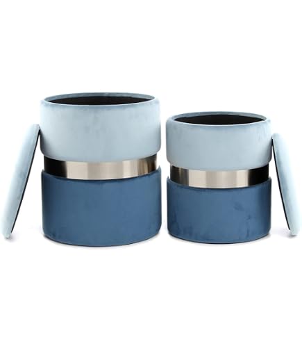 Set di 2 sgabelli imbottiti colore beige con gambe in metallo nero