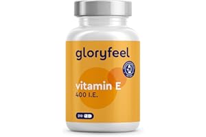 ‎GLORYFEEL Vitamin E - 210 Kapseln - 400 IE bioaktives Vitamin E pro Kapsel - Hochdosiert für 7 Monate Versorgung - Laborgeprüft und in Deutschland hergestellt