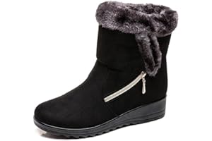 FUSHITON Donna Stivali da neve invernali foderati di caldo Stivali da trekking impermeabili Stivali da neve antiscivolo Stivali invernali all'aperto Scarpe da neve