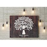 70x50 cm, Stammbaum, Familienstammbaum Leinwanddruck-Stammbaum, Genealogie Baum, Family tree, Family baum,