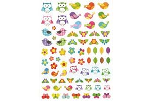 MÉGACRÉA Gommettes Nature - 152 pièces - 1,5 à 3 cm