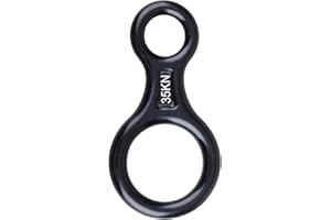 TRIWONDER Équipement de Descente Dispositif de Rappel 35kN 50kN Aluminium Descendeur Figure 8 Descendant Escalade pour Les Loisirs de Plein Air