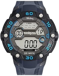 Tekday-655901-Reloj-hombre cuarzo, Digital, correa de plástico, diseño de esfera, color negro y azul