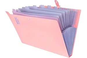 Expanding File Folder 12 poches avec fermeture à rabat, HAISSKY Portable accordéon Document Organiseur Lettre A4 Format de papier