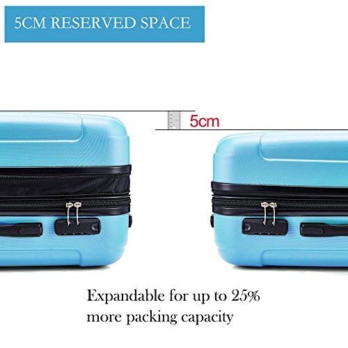 Fochier Conjunto de 3 Piezas de Equipaje Expandible Hard Shell Spinner Maleta Ligero,(20