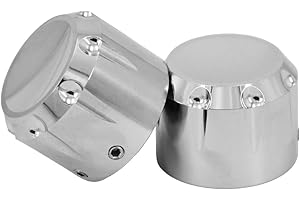 HCmotorku Motorrad Vorderachse Mutter Abdeckung Kappe passend für Harley Touring Electra Road Street Glide Softail Dyna Sportster ab 2008 Chrom