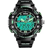 Coniea Armbanduhr Unisex Outdoor Uhr Mit Kompass Dunkelgrün Leuchtende Uhren