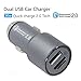 Produktbild Quick Charge 2.0 Doppel USB Auto Ladegerät, JDB 36W/5V/9V/12V/ 2 - Port USB Kfz Ladegerät Power mit Aluminium-Legierung Gehäuse iSmart Technologie für iPhone 7 / 7 Plus / 6s / 6s Plus / iPad Pro / Andriod / Galaxy S7 / S7 Edge / S6 Edge / Nexus 5X / 6P / Motorola / Blackberry , Tablets, Bluetooth Geräten, Powerbank / externer Akku und mehr