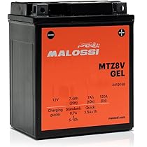 Batteria Gel Malossi YTZ8V Sigillata Per Scooter - Compatibile Con SH 125/150, X Max 300 (2017-2021)