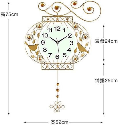WALL CLOCK BABYQUEEN BABYQUEEN Mute Wall Clock Children'S Room Round Modern Simple Clocks Living Room Wall Clocks Household Quartz Clocks The Golden Glow-In-The-Clock Face