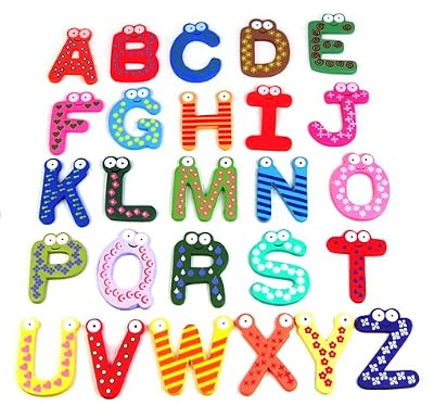 Chinkyboo Lot de 26 aimants lettres alphabet pour enfant