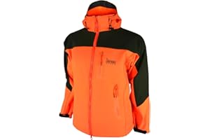 fratelliditalia.org Giacca Giubbino Soft Shell Impermeabile con Membrana e Micropile Arancio Cinghiale Uomo Caccia