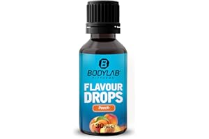 Bodylab24 Flavour Drops 30 ml Peach, Calorie Free, Sugar Free & Fat-free Aroma Drops, Flavdrops for Sweetening Food, Coffee Syrup, Flavour Drops without Artificial Colours