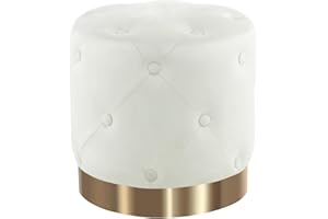 ‎QIYANO Qiyano Sitzbank Polsterbank gesteppt Hocker Samt Schminktisch Deko Beige