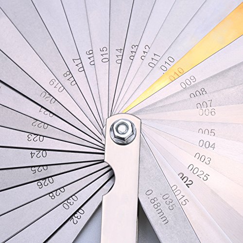 Hotop 2 Packung 32 Klingen Edelstahl Fühlerlehre Dual Marked Metric und Imperial Gap Messgerät - 4