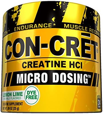 CON-CRET Creatine HCL Pre-Workout Powder, Lemon Lime, 24 Servings, 24g