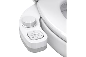 WRISIN Bidet Toilette WC Bidet Japonaise Pulvérisateur Bidet Kit Abattant WC Alle De Bain avec Double Buses rétractables autonettoyantes (WTHITE)