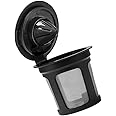 SDR Single Reusable Refillable Coffee Pod Filters Compatible with Keurig 2.0 1.0 K Cup Coffee Makers, Black