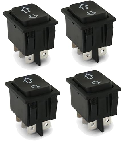 Deviatore A Bilanciere 3 Posizioni - Interruttore Momentaneo DPCO 15A/250V Per Paranchi, Auto E Moto