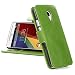 Produktbild Moto G2 Lederhülle | JAMMYLIZARD Handyhülle [ Retro Series ] Ledertasche Flip Case Cover Hülle Leder Schutzhülle mit Kartenfach für Motorola Moto G (2. Generation), Grasgrün