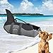 Produktbild LA VIE Fisch Stil Freeride Weste Hundeschwimmweste einfach Griff für kleine medium Große Hund Rettungsweste Sicherheit beim Rafting Bootfahren Surfen Training in Gewässern Grau M