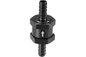 Hihaha Kraftstoff-Rückschlagventil Einweg/Inneres Rückschlagventil für Kraftstoff Benzin Diesel/Robust 0,31" 8mm OD / 1 Stück Schwarz