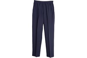 GENÉRICO Pantalón Adaptado Hombre - Verano - Pantalon Vestir con Goma en la Cintura - Tallas Grandes - Gris/Marino/Tostado