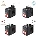 Produktbild Reisen Adapter: Universal Reiseadapter Reisestecker mit 4 USB-Ports aus 150 Ländern weltweit US UK EU AU Universal fusionierten Sicherheit AC-in einem Ladegerät, Wechselspannung & Überspannungsschutz, 3.5A USB-Ports für schnelles Aufladen