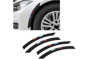 HIBEYO Élargisseur de Passage de Roue de Voiture - Autocollant Universel - Protection Anti-Collision - Élargissement d'aile de Roue - Décoration - Lot de 4 - Noir