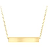 Amazon Essentials Sterling Silver and Gold Gilded Horizontal Bar Necklace