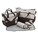 Produktbild OUTAD 5tlg Babytasche Set, Auflage Windel Windel ändernde Tote Handtasche, Multifunktions Mama Baby Beutel Flaschen Halter, Kaffee Farbe