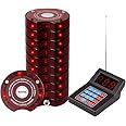 Retekess TD165 Restaurant Pager System, 400M Restaurant Buzzer, Independent Keyboard, 3 Call Modes, 999 Channels, Pagers and Beepers for Hotel, Logistics, Bar (10 Coaster Pagers)