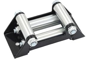 vidaXL 4-Way Fairlead Steel Roller for Winches - Heavy-Duty Powder-coated Frame, Galvanised Steel Roller, 3500-4500 lbs Capacity, Weather Resistant, Easy Maintenance