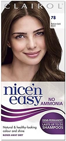 SIX PACKS of Nice N Easy No Ammonia Demi-Permanent Hair Colour 78 Medium Golden Brown