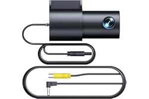 GKU D600C Backup Camera, 1080P Rear Cam Comes with Extension Cable (19.69ft), Supports 360° Rotation, 150° Degrees Viewing Angle, Car Rear View Parking Reverse Backup Camera Kit - Black