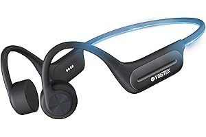 Voistek Knochenschall-Kopfhörer mit Vibration, Bluetooth 5.3 IP68 Wasserdicht, 32GB MP3-Player, Open-Ear Sportkopfhörer Kabellos zum Schwimmen, Laufen, Radfahren und Fitness