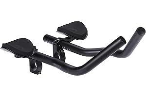 BBB Cycling AeroBase Aluminium Tri Bars Ergo-bend Aerobar for Road Bikes with Multi-adjustable EVA Arm Pads Compatible with 25.4/31.8 mm Bike Handlebars BHB-52