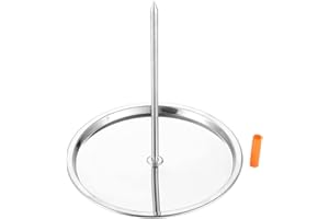 DRELD Spiedino verticale per kebab, per barbecue, spiedo di carne e spiedo in acciaio inox, con vassoio antigoccia per pollo, pollo medio, bistecca, kebab, doner, giroscopio (17.6x17.6x28.6 cm)
