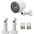 2Pack Adjustable Wall Mount for SimpliSafe Security Camera, 360° Rotation Mount Bracket for SimpliSafe Surveillance Cam, Outdoor Indoor Camera Wall Holder, White(Camera Not Included)