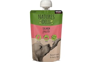 Natures Deli Salmon Paste Dog Treat for Feeding Mat, Dog Food Topper, Hypoallergenic Wet Reward Treat for Dogs - 100g