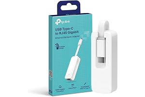 TP-Link UE300C - Adaptador USB-C a Ethernet, Puerto Gigabit 10/100/1000Mpbs, USB 3.0, Plug & Play, Ultra Compacto, Compatible con Windows, MacOS, Linux, Chrome OS