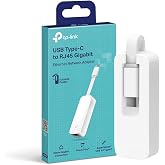 TP-Link UE300C USB-C to Ethernet Adapter, Gigabit Port 10/100/1000Mpbs | USB to Gigabit Ethernet Plug &amp; Play. Stable cable co