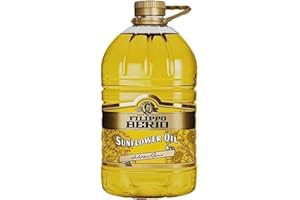Filippo Berio Sunflower Oil, Cooking Oil, Large Sunflower Oil, Bulk Bottle, 5l