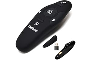 KamKorda Presentation Clicker, Clicker for PowerPoint, Board Clicker, Presentation Pointer, for Teachers, University, College Lectures - Black