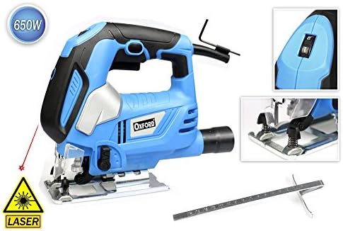 vetrineinrete® Electronic Jigsaw with Laser Guide 650 Watt 65 mm Blade 6 Speed for Work of Craft and DIY E59