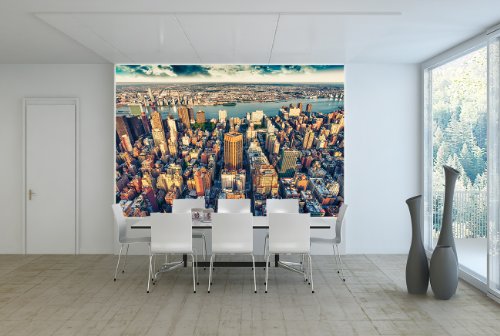 GREAT ART New York Skyline in der Dämmerung Wanddekoration – Wandbild Metropole Motiv XXL Poster (140 x 100 cm) - 8